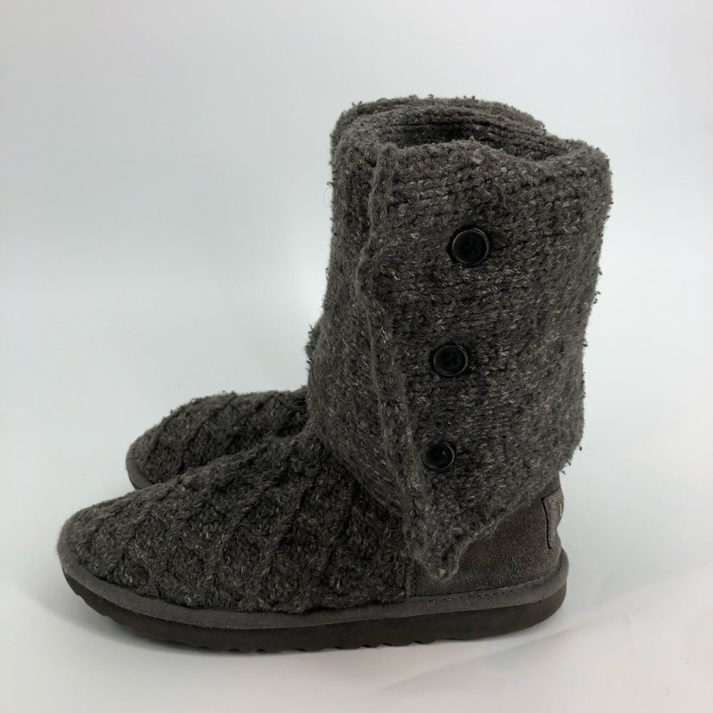 UGG Lattice Cardy Boots in Charcoal‎ Grey Boots Size Womens 7